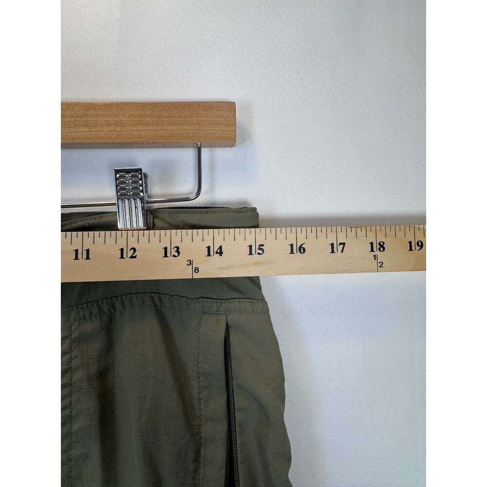 Alpine Womens S Olive Green Cropped Hiking Cargo Pants Built In Belt Pockets - Picture 4 of 8